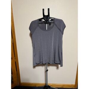 FP Movement x Hatch Womens Gray Scoop Neck Back Slit Activewear Tee Shirt Size M